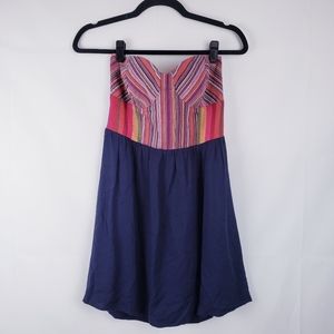 Greylin Sweetheart Neckline dress Strapless stripe size medium